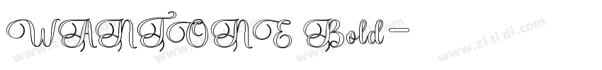 WANTONE Bold字体转换